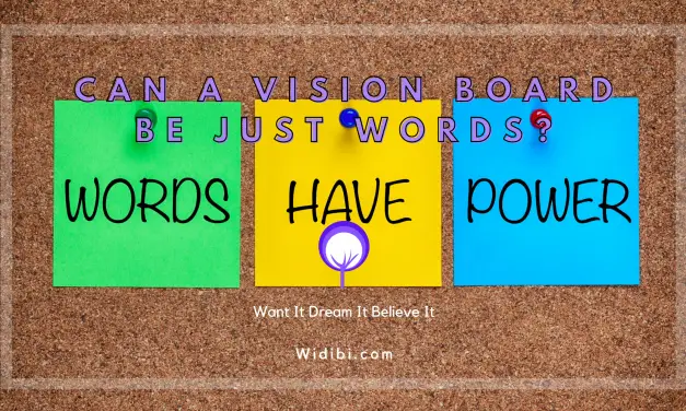 Can a Vision Board Be Just Words?