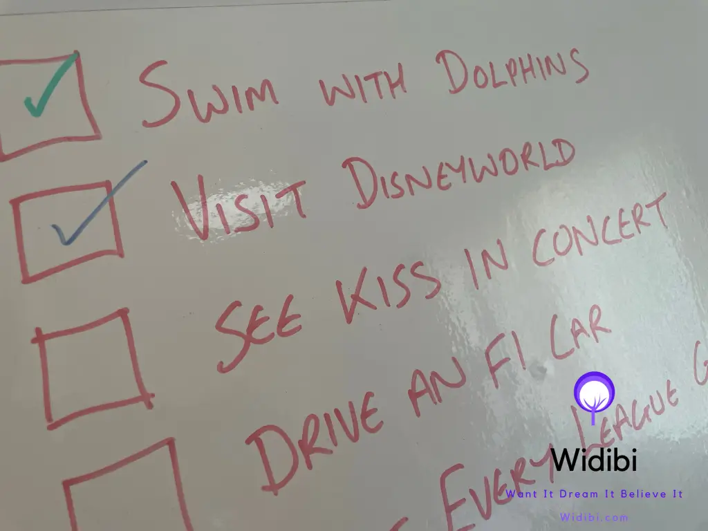 Whiteboard Bucket List