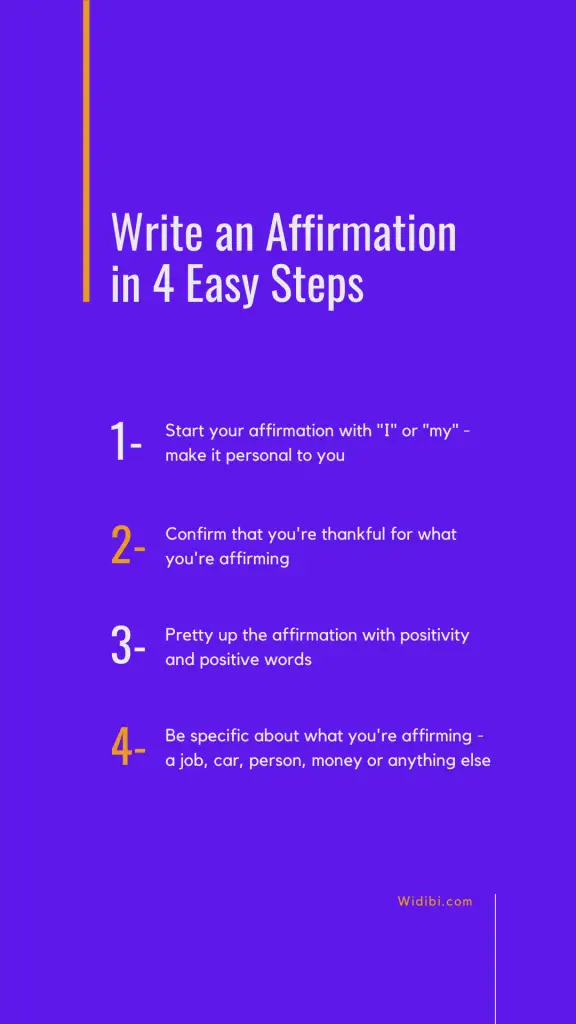 Write an Affirmation in 4 Easy Steps